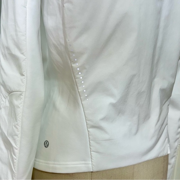 Lululemon Push Your Pace Women’s Jacket Winter Running Coat White Size 12 NWT - Picture 12 of 16